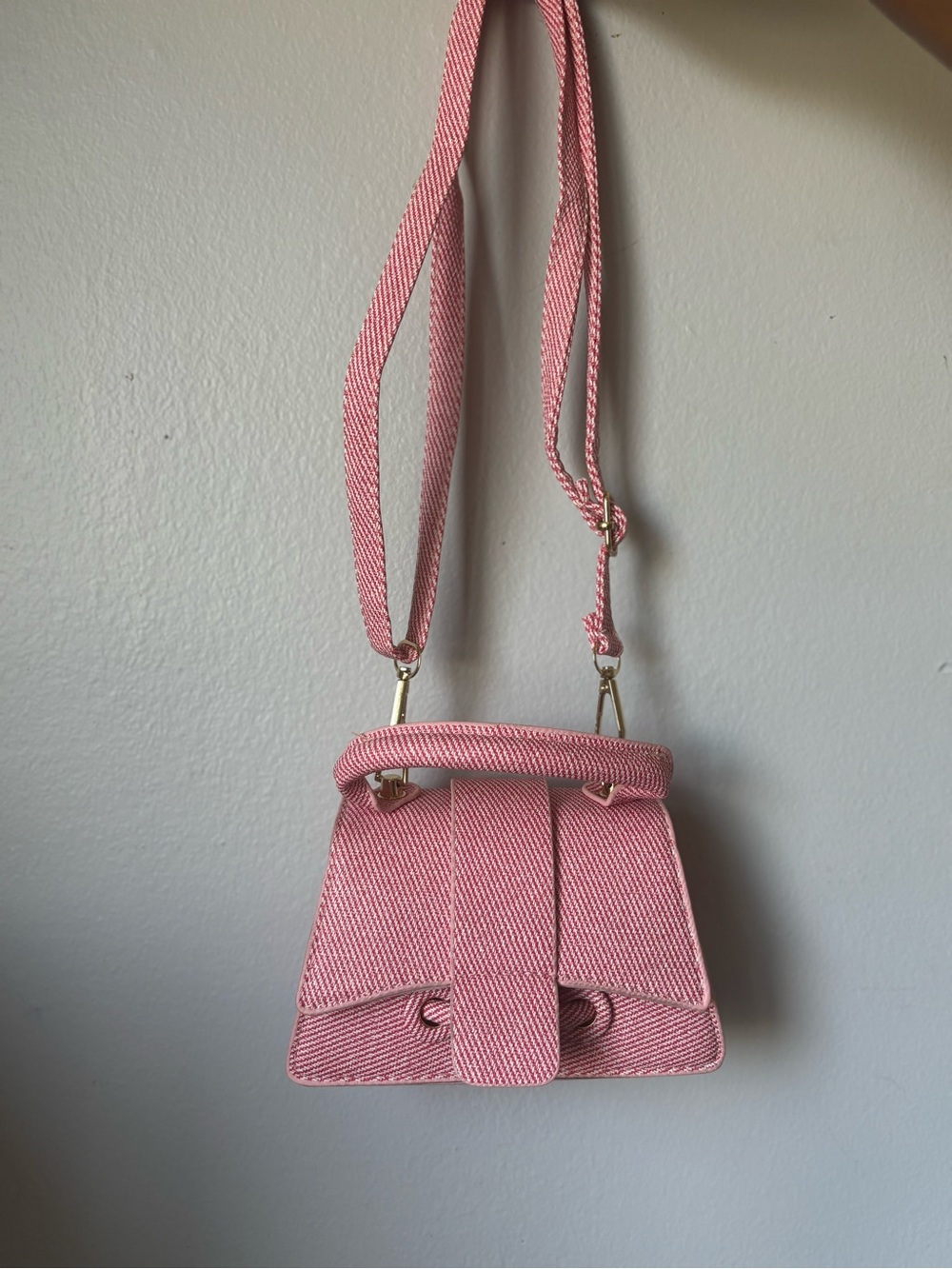 Pink Mini Top Handle Crossbody Bag